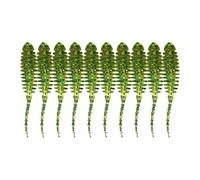 Snorvixre 10 señuelos pequeños de 35 mm, de silicona, cola de aguja, suave de simulación