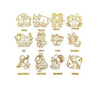 Snorvixre 12 transferencias de metal bronce para manualidades, complementos telefónicos, diseños tradicionales de Rosin, transferencias de metal y bronce, talla única, como se describe