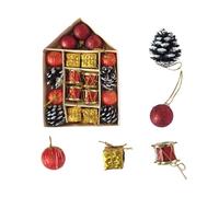 Snorvixre 20 piezas de decoraciones navideñas fuertes y festivas, varios diseños, adornos colgantes para hoguera, ventana, pared, decoración solemne del hogar, patio