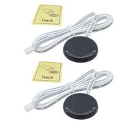 Snorvixre 3 interruptores de luz táctiles capacitivos, muebles de madera, gabinete, LED, regulable, controlador, inducción, fácil instalación, inducción, modernos sensores de luz táctil capacitiva