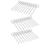Snorvixre 30 Pinchos Multifuncionales para Barbacoa de Acero Inoxidable 304 Freidoras de Aire Horneado Hornear Aguja Vertical Accesorios Barbacoa Estante de Calefacción Uniforme para el Hogar
