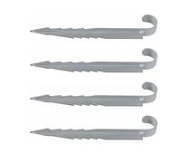 Snorvixre 4 estacas de anclaje para jardín, estacas de anclaje para trampolín, tienda de campaña de metal, estaca para columpio, jardín duradero, estacas de anclaje