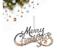 Snorvixre Adorno de copos de nieve acrílico transparente reutilizable con diseño para temporadas festivas, decoración de árbol de Navidad de acrílico