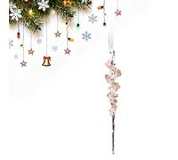 Snorvixre Adorno de copos de nieve acrílico transparente reutilizable con diseño para temporadas festivas, decoración de árbol de Navidad de acrílico