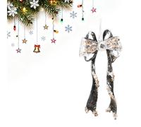 Snorvixre Adorno de copos de nieve acrílico transparente reutilizable con diseño para temporadas festivas, decoración de árbol de Navidad de acrílico