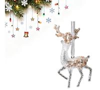 Snorvixre Adorno de copos de nieve acrílico transparente reutilizable con diseño para temporadas festivas, decoración de árbol de Navidad de acrílico