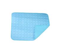 Snorvixre Alfombrilla de refrigeración transpirable para perros, almohadilla de seda de hielo, parte inferior antideslizante, almohada plegable para mascotas pequeñas y grandes, resistente a arañazos