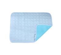 Snorvixre Alfombrilla de refrigeración transpirable para perros, almohadilla de seda de hielo, parte inferior antideslizante, almohada plegable para mascotas pequeñas y grandes, resistente a arañazos