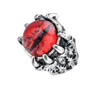 Snorvixre Anillos de apertura ajustables con huellas de lobo, ojo de demonio para festivales, fiestas, joyas con estructura de aleación, ropa diaria, anillos con tamaño ajustable, como se describe