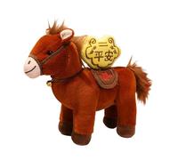 Snorvixre Año De Los Caballos Signo del Zodiaco Muñeca de Peluche Simboliza la felicidad y la prosperidad Relleno de Algodón Suave Relleno de Algodón Hogar Oficina Decoración Caballo de la