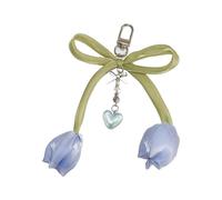 Snorvixre Artisanal Flower Code Hoop - Colgante decorativo de mezcla delicada, multiusos, colgante decorativo elegante para el día a día, colgante de bolso multiusos, azul, Talla única