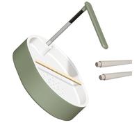 Snorvixre Bañera de ducha resistente a la masticación con asas, 2 perchas giratorias de madera y movimiento de agua y bebedero para pájaros de gran capacidad