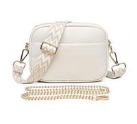 Snorvixre Bolso bandolera de poliuretano, cámara casual con correa de hombro colorida y moderna, para entusiastas de la fotografía, cámara elegante, Blanco