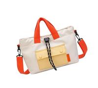 Snorvixre Bolso bandolera moderno de dos tonos, construcción de nailon ligero, correa ergonómica ajustable, espacio de almacenamiento multifuncional, bolso bandolera de nailon impermeable para mujer