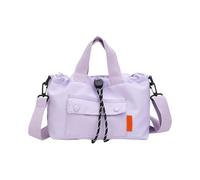 Snorvixre Bolso bandolera moderno de dos tonos, construcción de nailon ligero, correa ergonómica ajustable, espacio de almacenamiento multifuncional, bolso bandolera de nailon impermeable para mujer