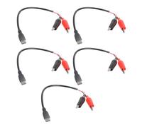 Snorvixre Cable de alimentación eficiente tipo C a pinzas de cocodrilo, paquete de 5 unidades, cable portátil para comprobar la carga y probar el suministro de dispositivos solares