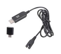 Snorvixre Cable de alimentación USB de repuesto tipo C para irrigador bucal inalámbrico, 3 V, 1,2 m, cable de carga fácil de viajar, cable de alimentación USB tipo C para flosser de agua