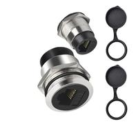 Snorvixre Cat6 - Cable de extensión RJ45 para montaje en panel hembra, cable Ethernet CAT6 con rosca, para coche, camión, panel Ethernet