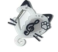 Snorvixre Colorido llavero acrílico con orejas de gato y notas musicales, mosquetón llavero, elegante decoración de mochila para estudiantes, Love Kitten Tail, Talla única