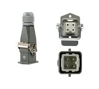 Snorvixre Conector eléctrico de aviación de 4 pines, conector de aluminio resistente para edificios, industrias, aplicaciones domésticas, conectores de aviación