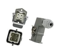 Snorvixre Conector eléctrico de aviación de 4 pines, conector de aluminio resistente para edificios, industrias, aplicaciones domésticas, conectores de aviación