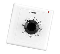 Snorvixre Controlador de temporizador de cuenta atrás, 15 A, interruptor mecánico de temporizador, 86 paneles para ventilador de baño, bombas de luz