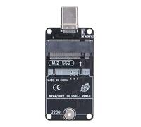 Snorvixre Convertidor de disco duro USB 3.1, interfaces tipo C, dos protocolos, compatibilidad, funcionalidad Plug and Play, USB C NVMe Satas tarjeta convertidora de disco duro