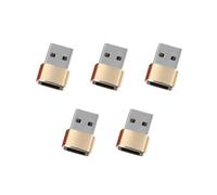 Snorvixre Convertidor USB 2.0 de 5 piezas para dispositivos tipo C que garantiza una carga rápida y una transferencia de datos rápida con compatibilidad auditiva adaptador de audición