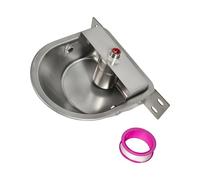 Snorvixre Cuenco de agua automático con función de conmutación de acero inoxidable para ganado, caballo, cabra