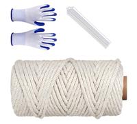 Snorvixre Cuerda de sisal fuerte con 1/4 de medida, adecuada para la construcción de árboles rascadores y estructuras trepadoras. Reemplace la cuerda de sisal para rascadores