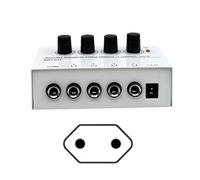 Snorvixre Divisor profesional, amplificador de auriculares portátil de 4 canales, ajuste de volumen individual para músicos, divisor de auriculares profesional MultiDevice Studio