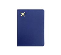 Snorvixre Elegantes fundas protectoras de poliuretano con perfil fino no antirrobo, aptas para pasaportes, tarjetas de crédito y documentos, de piel sintética, azul