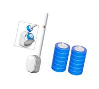 Snorvixre Escobilla de inodoro desechable sostenible con almohadilla de limpieza soluble, no requiere instalación, 47,5 cm para espacios pequeños, se pega rápidamente el juego de cepillos de inodoro