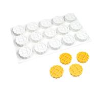 Snorvixre Gofres redondos, moldes de silicona de chocolate con 15 cavidades para hornear pasteles perfectos y deliciosos dulces con accesorios de cocina fáciles de desatar