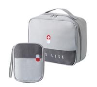 Snorvixre Juego de 2 bolsas de almacenamiento para medicamentos para el hogar, pastillas, color moderno, Crisis Clinical, práctico organizador, Crisis Clinical