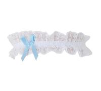 Snorvixre Liga de muslo para boda, roseta, pernera ajustable, accesorio de cosplay, cadena de muslo, ropa de vestir cómoda, moda para bodas, Flores blancas y azules, Talla única