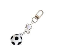 Snorvixre Llavero de estrella de perlas inspiradas en cómics hecho a mano, accesorio de bolsillo para mochila, regalo, versátil llavero de perlas, Blanco, Talla única