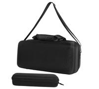 Snorvixre Maletín compacto organizador para viajes, caja de 2 altavoces con protección antideslizante y reforzada en los bordes, bolsa de micrófono, bolsa de almacenamiento de altavoz impermeable EVA