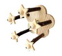 Snorvixre Molinos de viento giratorios coloridos, juguetes de madera, interactivo, soporte para pájaros, rueda de loro, juguete con perchas, sala de ejercicios, estudio de ejercicios de madera para