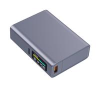 Snorvixre Pantalla a color PD22.5W Maletín de carga rápida para viajes Carcasa ABS con pantalla a color y función en tiempo real