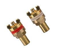 Snorvixre Par de contactos hembra sin soldadura de oro/acabado de rodio para reparación de cine en casa y audífonos conectores auditivos