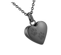 Snorvixre Personalidad Mascota Memorial Joyería de Abrir Corazón Colgante para Cenizas Cremación Recuerdo Acero Inoxidable Mascota Cremación Joyería Recuerdo