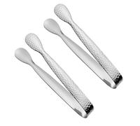 Snorvixre Pinzas de hielo compactas de acero inoxidable de 2 piezas para servir fácilmente desde casa en fiestas. Servir indispensable con ajustable