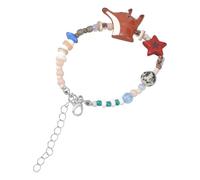Snorvixre Pulsera de zorros de resina para uso diario, joyas ornamentales de pulsera, perfectas para personas de moda que aman los accesorios llamativos y las joyas creativas de la muñeca