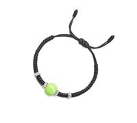 Snorvixre Pulsera tejida ajustable inspirada en el deporte, hecha de cuerda negra resistente, perfecta para personas activas y parejas, accesorio de fitness, pulsera de regalo, Einheitsgröße, como se