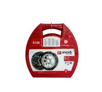 SNOVIT E7-S - Cadena de nieve metálica 7 mm 2 uds. Sistema de tensión. Kit recambio y caja incluída. Certificación TÜV y ÖNORM.