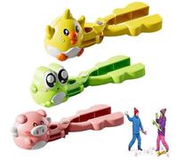 Snow Ball Maker, Cute Animal Shaped Mold - 3 Pack Snowball Molds with Handle for Outdoor Winter Fun or Indoor Sand Games
