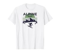 Snow Boarding Old School Alpinist Sideways Snowboarding Camiseta