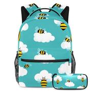 Snow Cats - Juego de mochila escolar y estuche para lápices para adolescentes, niñas y niños, ligera, mochila de viaje, Multicolor 6, Talla única