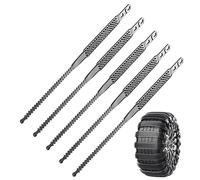 Snow Chains - Anti-Skid Heavy Duty Cables - 5 Pieces Non-Slip Zip Tie Car Tires Chain - For Truck Auto Vehicle Sedan Pickup Scooter S U Tire Chains Optimized For Snow Ice MuV Driving Road Trip Travel